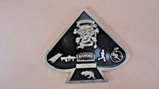 "RARE"-U.S. ARMY RANGER-WHO'S THE BEST-ACE -IRON LUNGS (3"X3")- CHALLENGE COIN picture