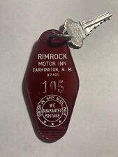 Rimrock Motor Inn Hotel Motel Room Key Fob & Key Farmington New Mexico #105 RARE picture