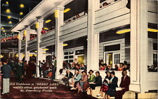 Vtg Old Clubhouse Derby Lane Greyhound Track St Petersburg Florida Fl Postcard picture