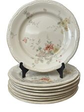 Mikasa Merrie 80's Dinner at Eight Line 8 Salad Plates Wild Flowers Lily EUC picture