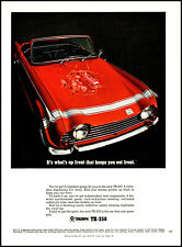 1968 Triumph TR-250 Red Convertible Car 6 cylinder retro photo print ad ads42 picture