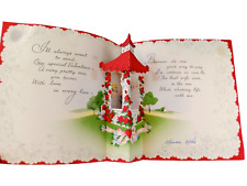 Vintage Valentines Day A Gibson Card Pop-Up Gazebo Cherubs Roses To My Wife picture