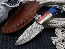 Handmade Damascus Honesuki Boning Knife Mincing Butcher Cleaver Deba Knife picture