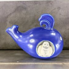 Lisa Larson Gustavsberg Sweden Art Pottery Blue Whale Figurine W Label Swedish picture