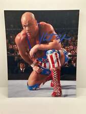 Kurt Angle Blue WWE Signed Autographed Photo Authentic 8X10 COA picture