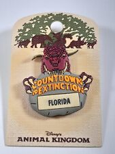 Disney Animal Kingdom Countdown to Extinction Dinosaur Florida Rubber Pin Rare picture