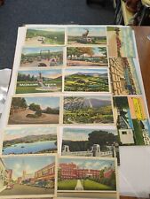 Lot Of 15 Vintage Linen Post Cards Massachusetts 1940-1948 picture