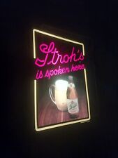 Vintage Stroh's lighted beer sign 1986 FauxNeon Stroh's Brewing Co 1ownersince86 picture