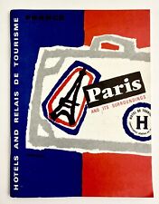 1961 Paris Area France Tourist Hotels Lodging Vintage Travel Directory Booklet picture