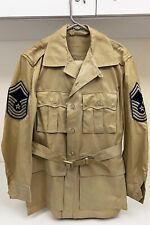 60's USAF CMSgt Khaki Summer Uniform 38R Bush Coat 34x29 Pants SAC HQ PROVENANCE picture