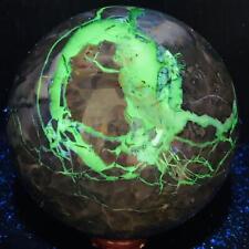 Natural Rare Volcanic Agate Crystal Sphere Healing 2780G (UV Reactive crystal) picture