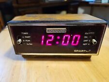 SPARTUS Snoozer Vintage 1979 Motel Alarm Clock Faux Wood 21-3009-190 Digital picture