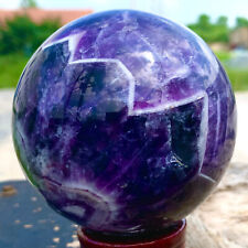 1.98LB Natural Beauty Dream Amethyst Quartz Crystal Ball Repair picture