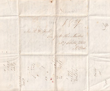 1843 Vernon NY Stampless Letter Influenza Family Travel New York City picture