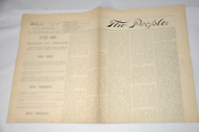 Butte Montana Newspaper The People January 28 1893 Complete Antique Rare LeHigh picture