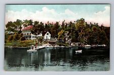 Southport ME-Maine, Shore Louge, Samosset River, Antique, Vintage Postcard picture