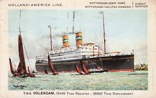 Vintage Postcard TSS Volendam Passenger Ship Holland-America Line 1932 592 picture