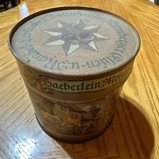 Vintage Haeberlein Metzger Spiced Cakes Empty Tin Collectible picture