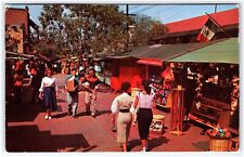 Postcard CA - Olvera Street Taco Stands Night Clubs Los Angeles, California picture