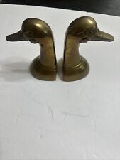 Mid Century Modern Brass Duck Bookends Vintage picture