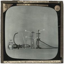 Antique Magic Lantern Slide by McAllister of Carbon Monoxide Lab Experiment 6 picture