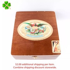 San Cristobal Churchill Quintessence Empty Wood Cigar Box 7.75" x 6.75" x 2.75" picture