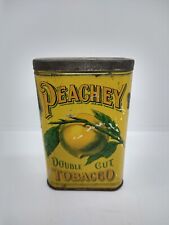 VINTAGE ADVERTISING PEACHEY    VERTICAL  POCKET TOBACCO TIN WITH CONTENTS  picture
