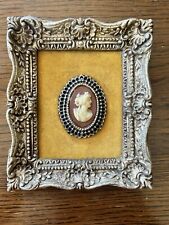 Vintage Arabesque Burwood Wall Hanging Vendome Cameo Gold Color 1960s picture