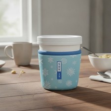 IceCreamSok Insulated Neoprene Sleek Cover - Fits Tapered Pints, Let It Snow picture