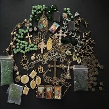 Estate mixed jewelry lot 9 200 + Many Rosary Parts Jewelry Making Supplies. picture