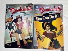 BOMBSHELLS DC Comics Volume 1 &2 Trade Paperbacks Enlisted Allies Bennett Signed picture