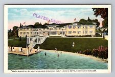 Syracuse IN-Indiana, South Shore Inn, Lake Wawasee, Advertising Vintage Postcard picture