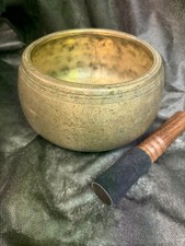 Large Antique Healing Yoga Buddha Mani handmade Singing Bowl 7" ID#S02 picture