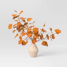 Large 22” Orange Fall Leaf Artificial Plant Arrangement - Threshold NEW picture