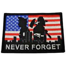 USA 9-11 NEVER FORGET Embroidered Patch 3-3/4