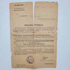 Original WW2 German air protection police document paper letter emergency troops picture