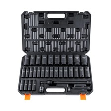 1/2" Drive Deep Impact Socket Set, 34pcs Socket Set Metric (8-36mm) 6 Point Cr- picture