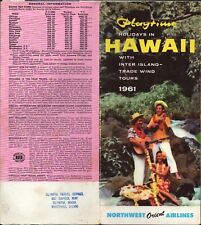 1961 NORTHWEST ORIENT AIRLINES vintage tourism travel brochure HAWAIIAN ISLANDS picture