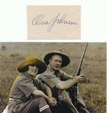 OSA JOHNSON AMERICAN AUTHOR I MARRIED ADVENTURE AFRICA SIGNED ALBUM PAGE AND PHO picture