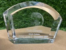 Raytheon Lead Crystal Award Missile Systems CMMI Level 3 2004 3A picture