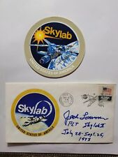 JACK LOUSMA astronaut SIGNED NASA SKYLAB COMMEMORATIVE POSTAL COVER and DECAL picture