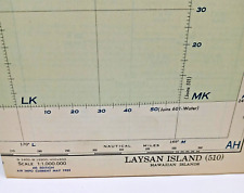 Laysan Island World Aeronautical Chart 1952 Hawaii Vintage Map picture