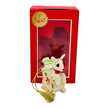 Lenox Rudolph’s Ride Porcelain Christmas Ornament Red Nose Reindeer On Sled NEW picture