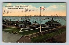 Providence RI-Rhode Island, Harbor View, Gov Landing Vintage c1914 Postcard picture