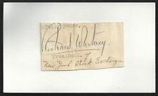 1930-1935 NYSE President Richard Whitney Signed Auto Mounted Index Card M7 picture