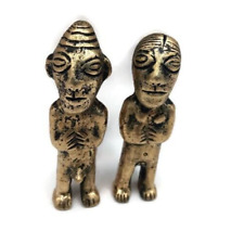 Pachapapa and Pachamama Peruvian Idol Carved in Oxidized Copper Andean Mountain picture