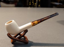 SMS Estate Billiard Tobacco Pipe Block Meerschaum Smooth hardly used. picture