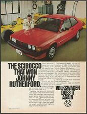 WOLKSWAGEN SCIROCCO - Johnny Rutherford - 1981 Vintage Print Ad picture
