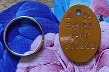 1 Official 2026 Rabies Vaccination Dog Tags Vet Tag Dogs Cats Aluminum Tag New picture