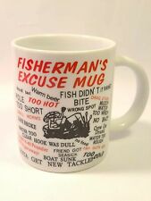 Funny Fisherman's Excuse Coffee Cup Mug - Outdoorsman / Angler Humorous Gag Gift picture